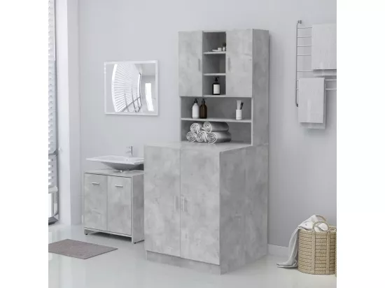 Meuble pour machine à laver Gris béton 71x71,5x91,5 cm