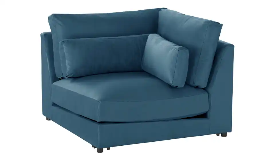 Element Branna Blau Samt Ecke