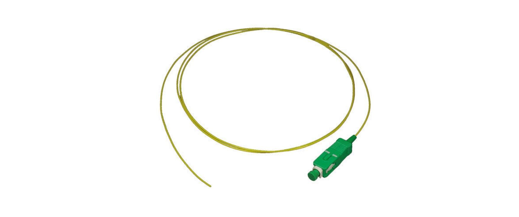 Faserpigtail SC/APC, SM, OS2, 2m 1 StückFaserpigtail mit SC-Stecker