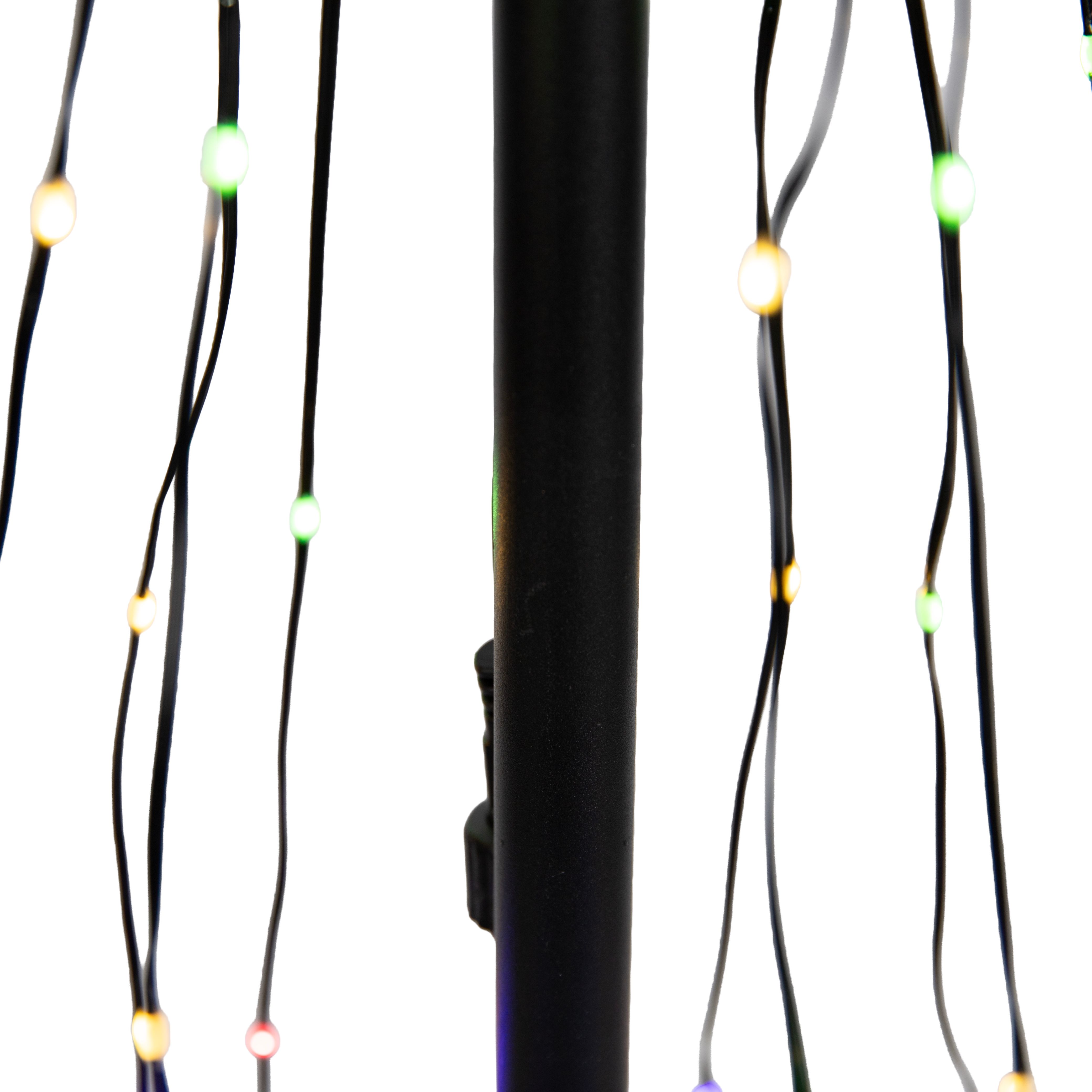 Kerst vloerlamp zwart boom 150cm incl. LED RGB met timer IP44 - Ugoku