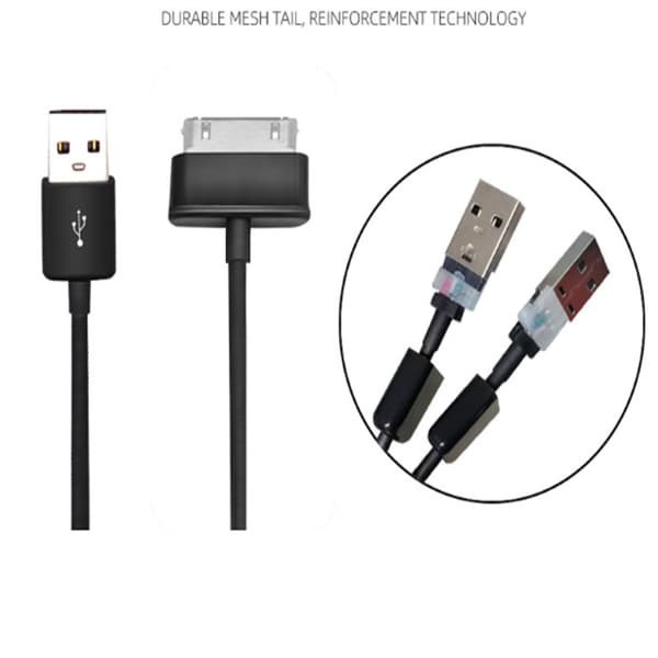 INF 30 pins USB-kabel ladekabel/datakabel, kompatibel med Samsung P1000/N8000/N8010 Sort Samsung P1000 1 m