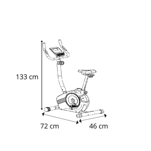 Bicicleta ergométrica magnética Keboo Série 700 com monitor de frequência cardíaca e visor.