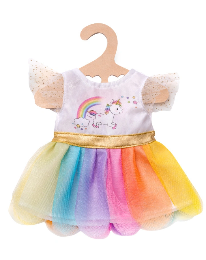 Puppenkleidung EINHORN-KLEID „HENRI“ (20-25cm) in bunt