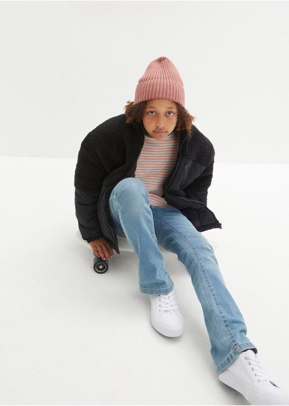 Veste hiver fille avec maille peluche