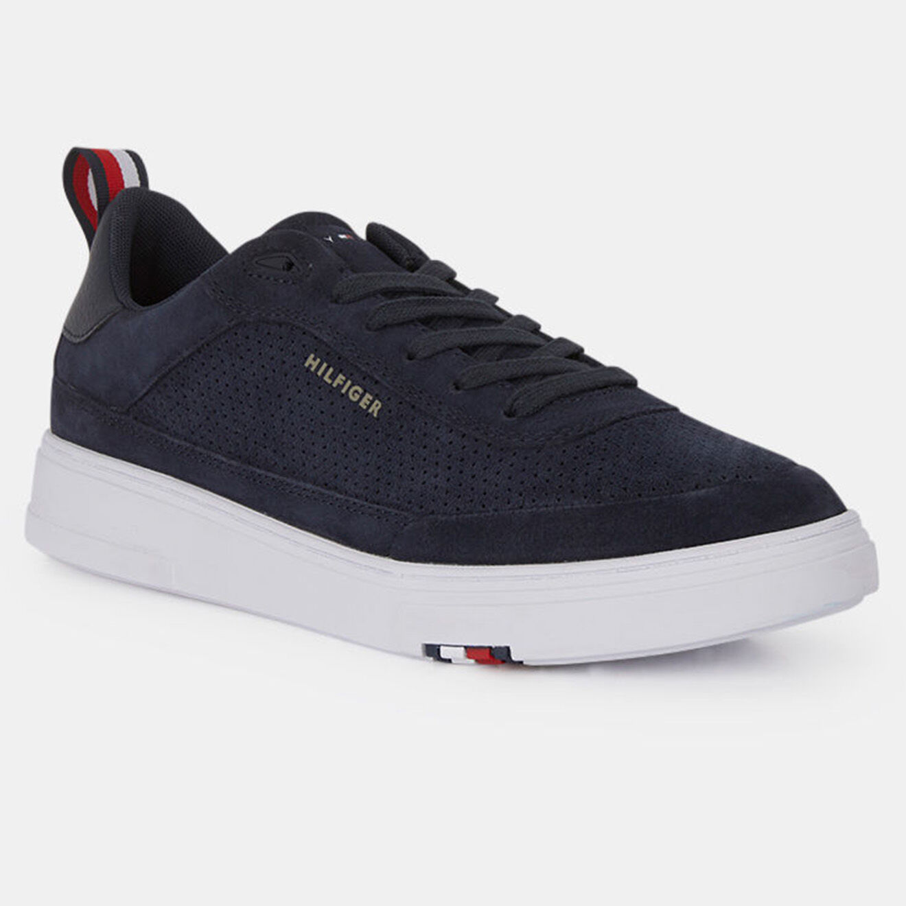 Tommy Hilfiger Baskets en Velours de cuir modern perf bleu marine