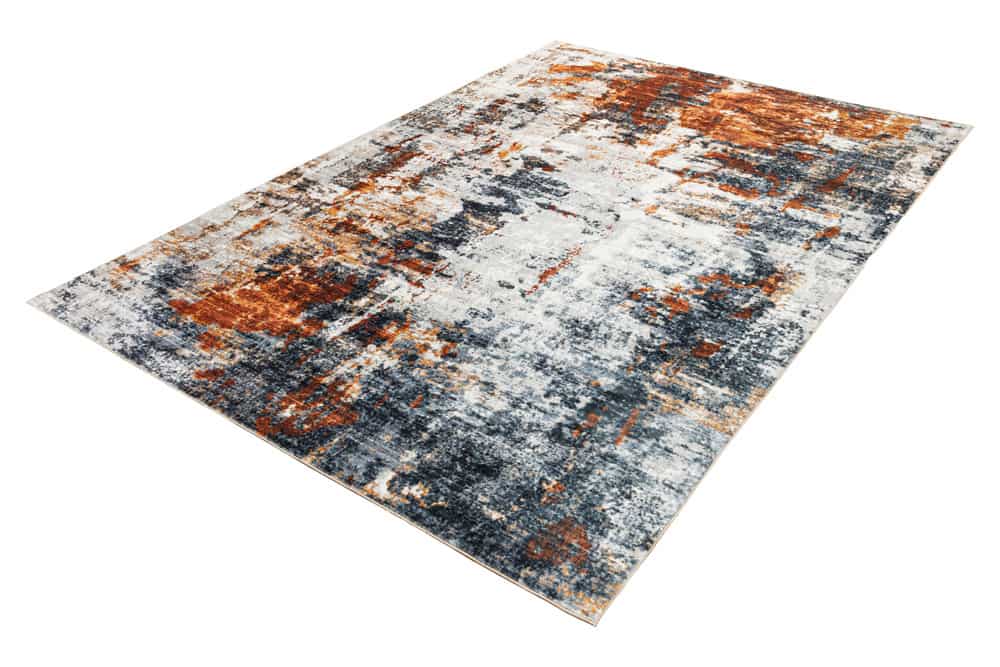 Design Teppich MODERN ART 230x160cm grau kupfer Kurzflor Indoor-Teppich