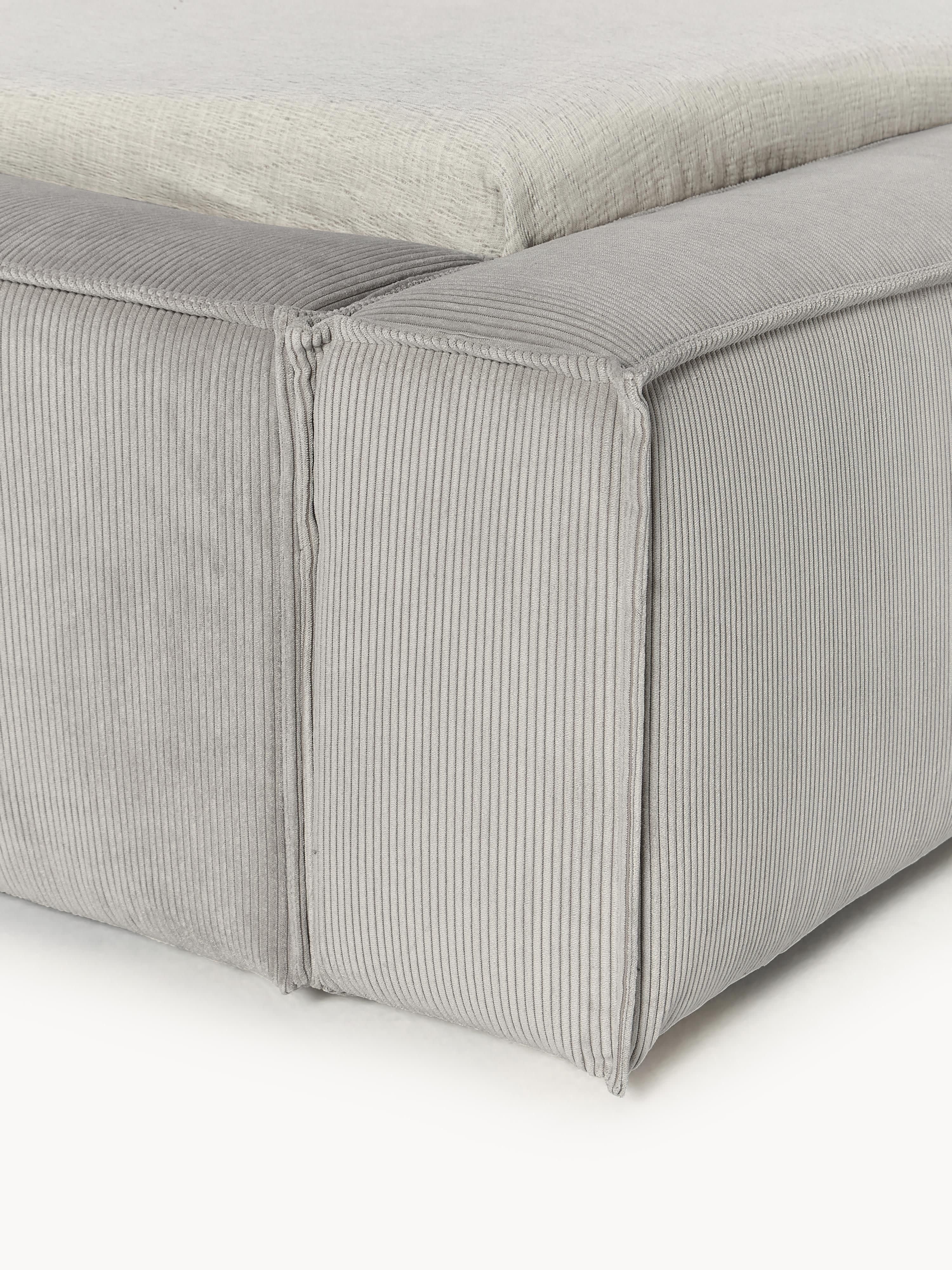 Gestoffeerd bed Lennon van corduroy met opbergruimte