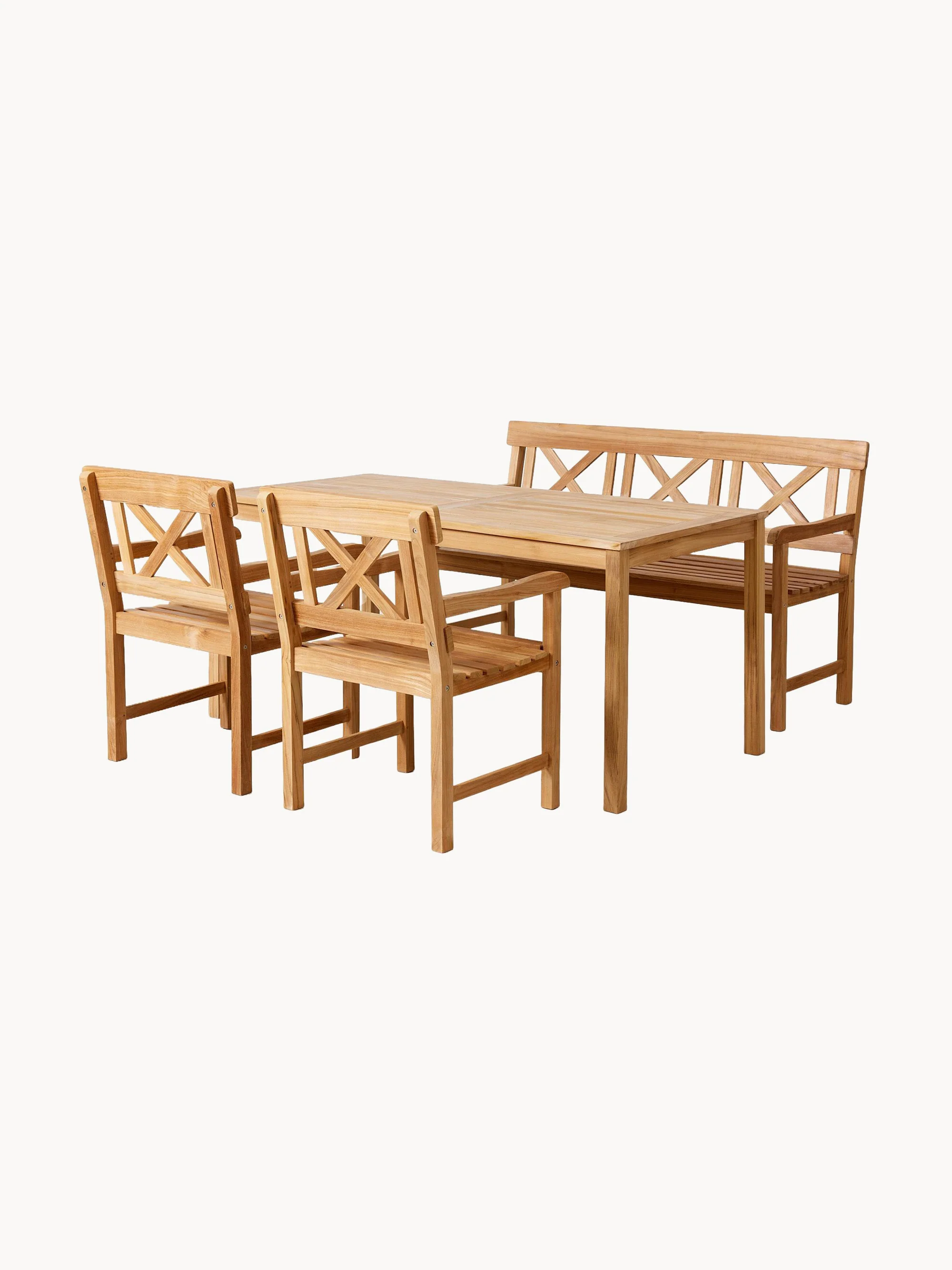 Tuintafel Rosenborg van teakhout, 165 x 80 cm