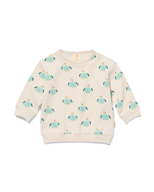 pull-over nouveau-né côte d'oie blanc cassé