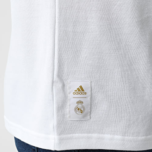 Polo Manches Courtes Real Madrid H59050 Blanc