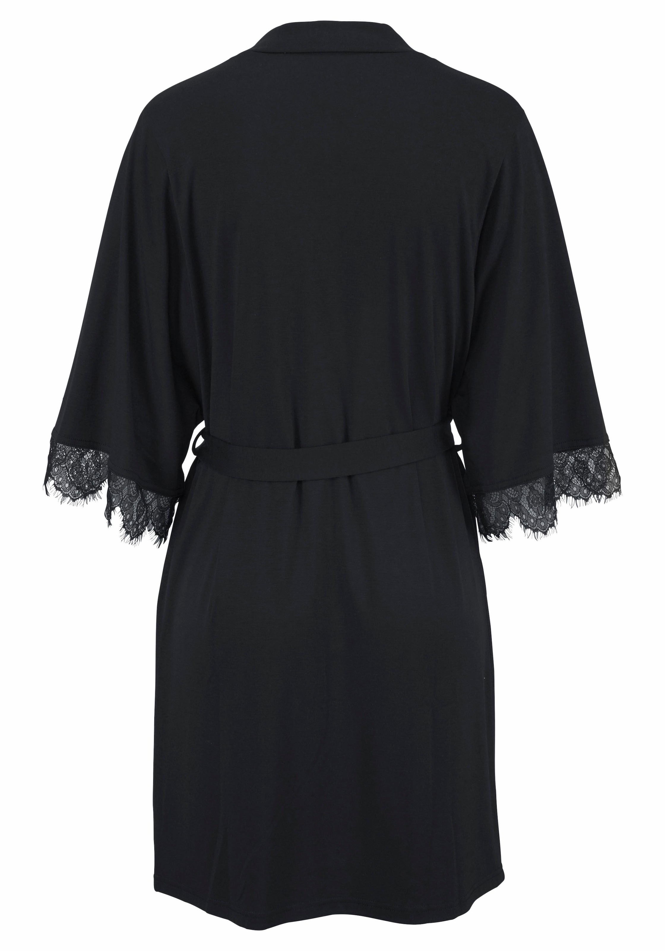 LASCANA Kimono , mit Spitze am Ärmelsaum
