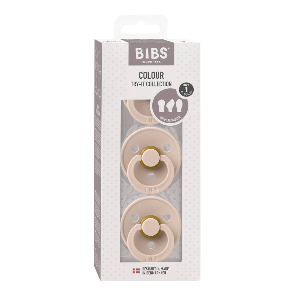 Try-it Kit fopspeen(anatomisch , symmetrisch en rond)-maat 1 - Blush (3 stuks)