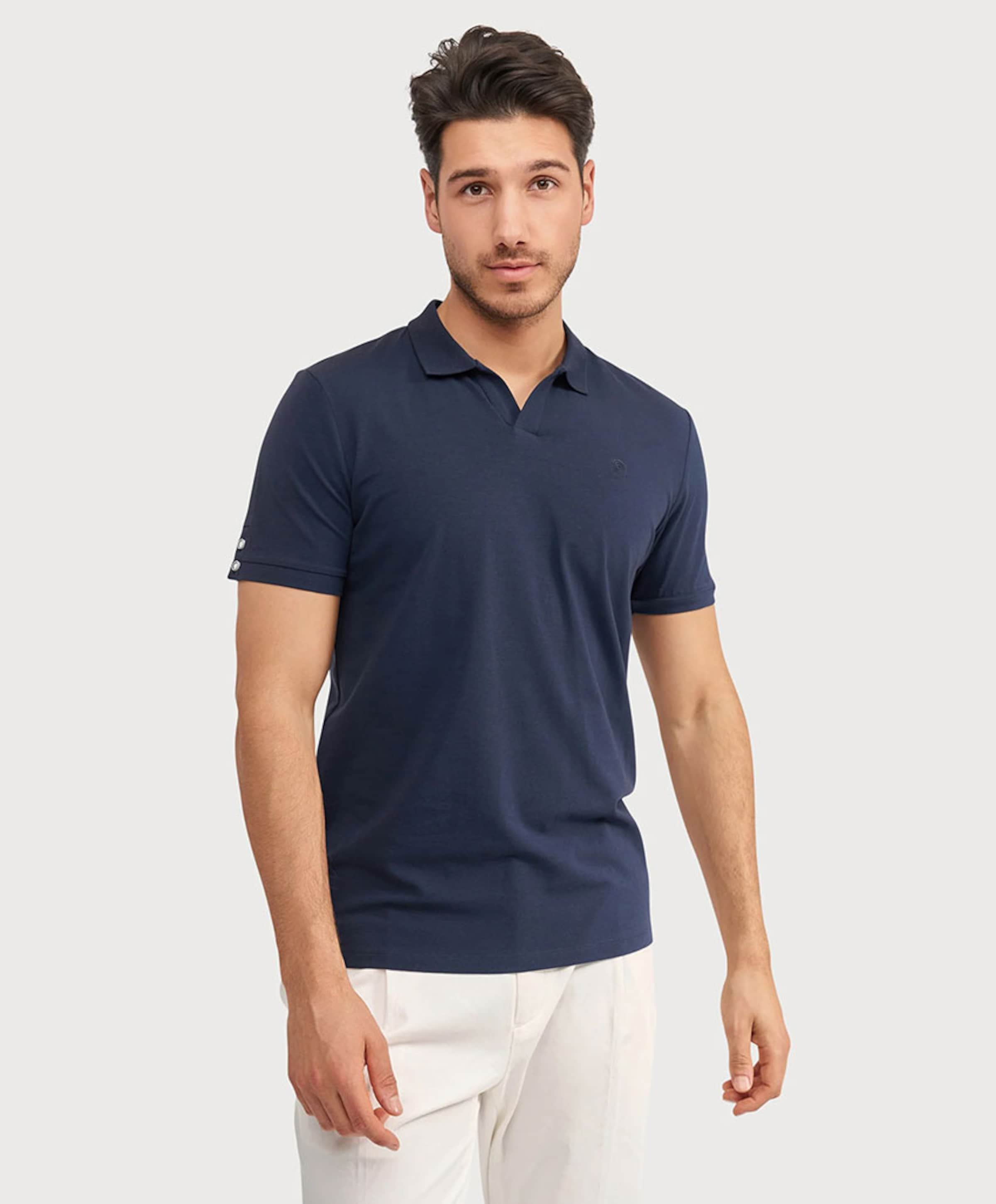 Blue industry Heren polo blauw
