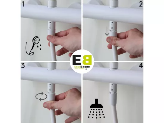 Kiwo colonne de douche mécanique or - Essebagno