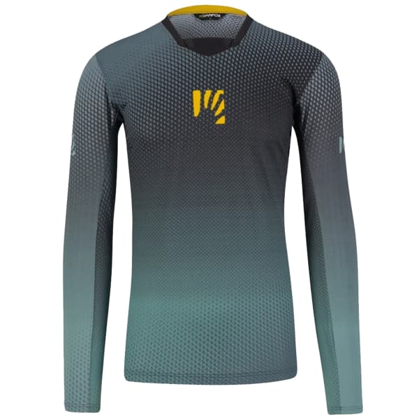 Maillot VTT KARPOS VAL DI DENTRO JERSEY LS BLACK/NORTH ATLANTIC/LEMON CURRY
