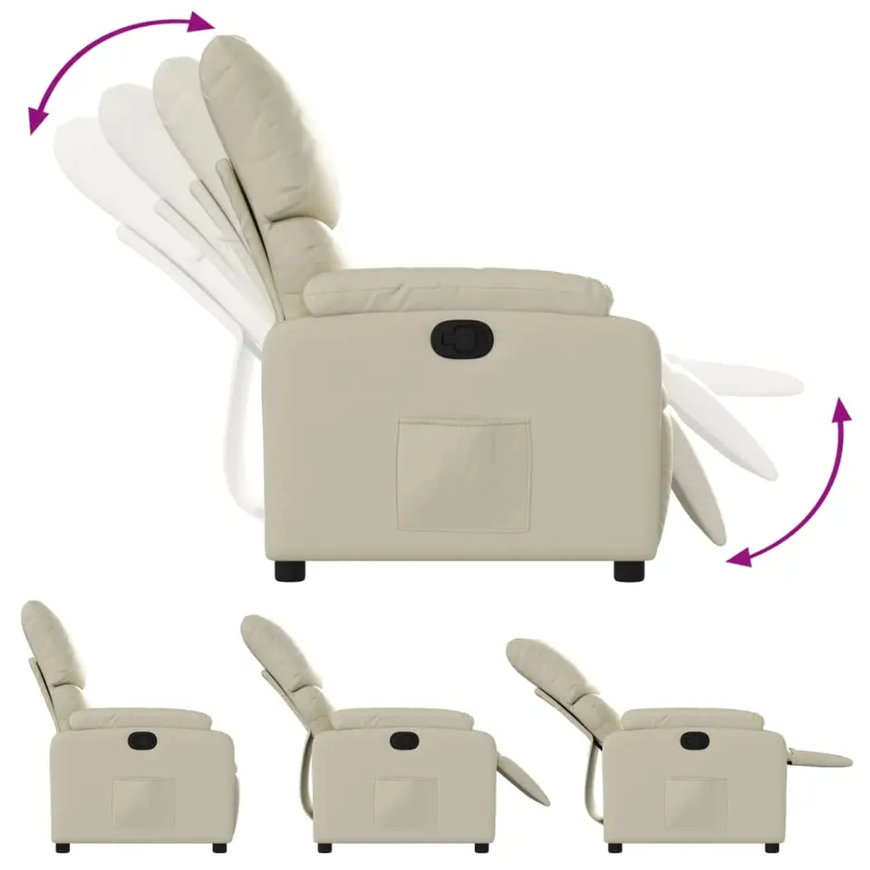 vidaXL - Fauteuil - Crème - Kunstleer