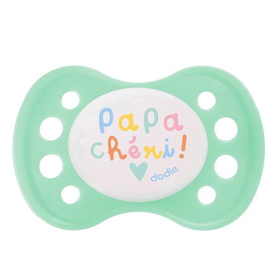 Lot de 2 sucettes Anatomiques   Mamam/Papa chéri        0-6 mois   de               Dodie