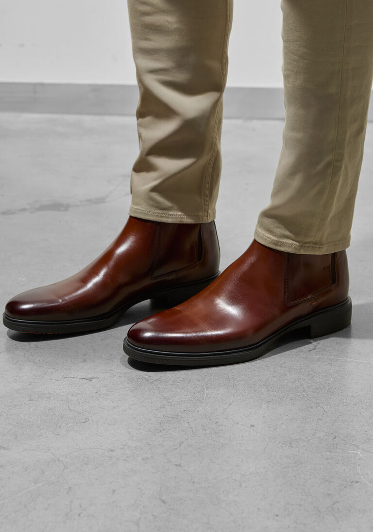 bruine santoni chelsea boots led chelsea booty