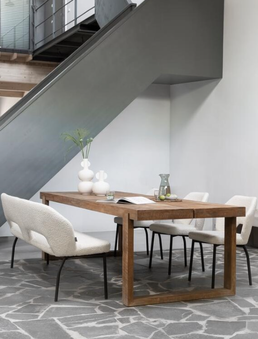 Eetbank Bo naturel poly 190