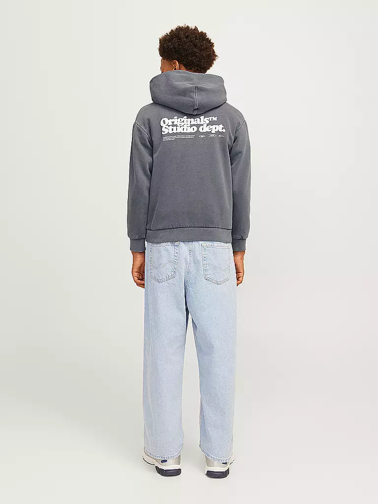 JACK & JONES Jungen Kapuzensweater - Hoodie JORVERMONT grau