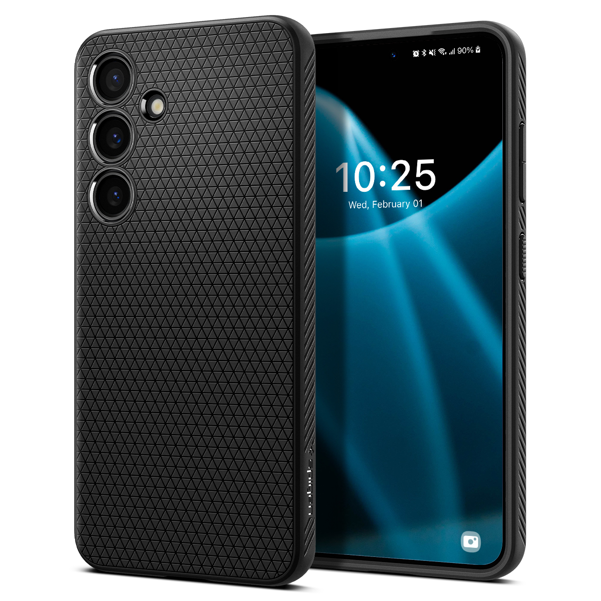 Samsung Galaxy S24 Liquid Air Case Gummi Hülle (ACS07347) - Schwarz (Matt)
