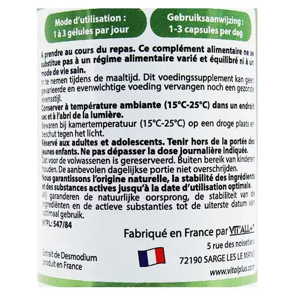 Vit'all+ Desmódio 200mg 100 cápsulas vegetais