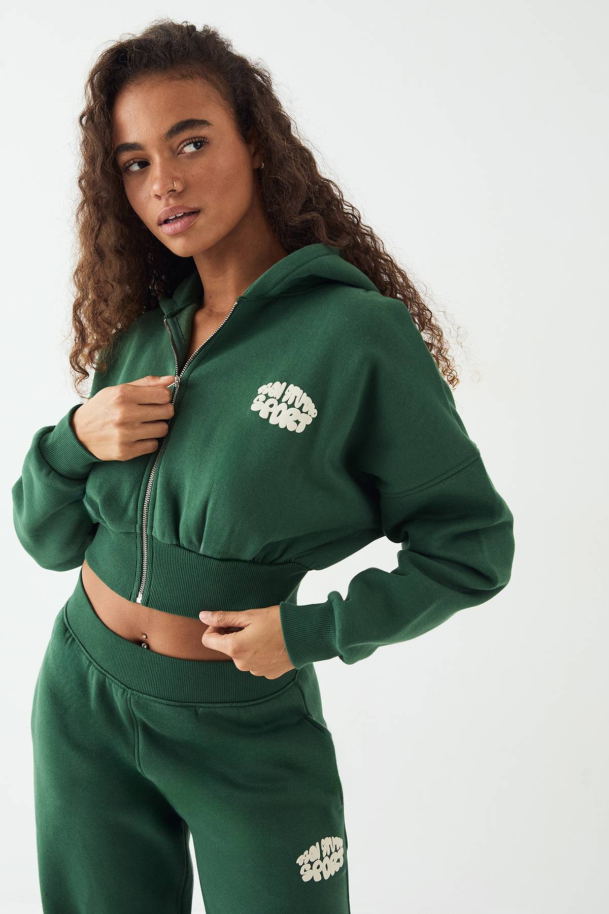 Sweat à Casynthétiqueche Court DSGN Studio Sport Imprimé Bulles avec Fermeture Éclair