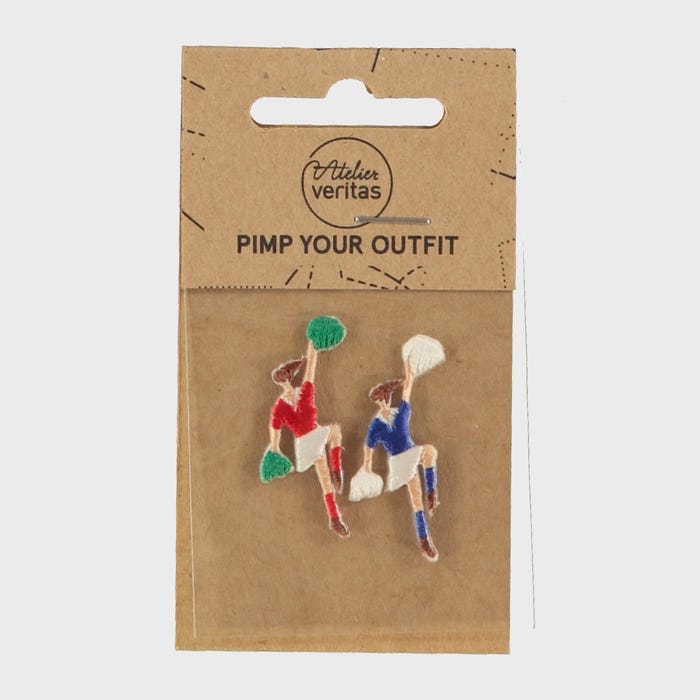 Atelier Veritas-Set van 2 patches met cheerleaders 4 cm