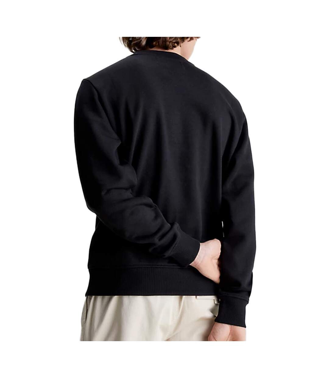 Sweat Noir Homme Calvin Klein Jeans Disrupted