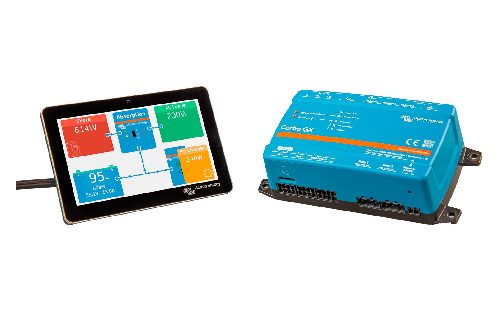 Victron GX Touch 50 Anzeigebildschirm für Batterie-Monitorsystem Cerbo GX