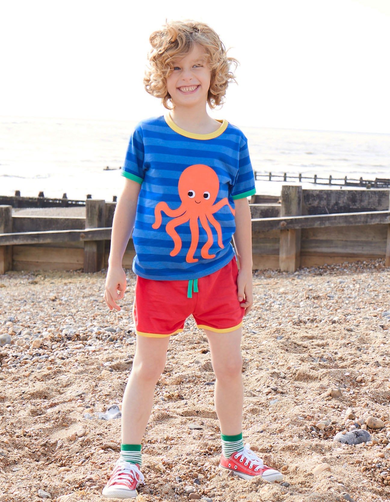 Toby Tiger T-Shirt mit Oktopus-Applikation