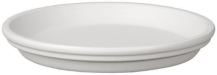 Soucoupe céramique pour pot Deroma BigBand talc ø23,5 cm