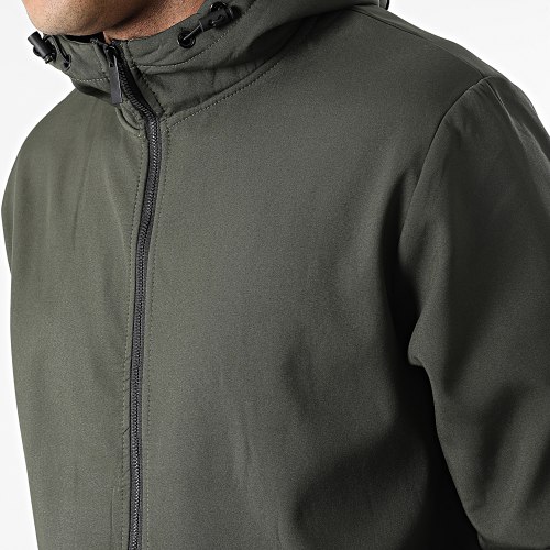 Veste Zippée Capuche E339 Vert Kaki