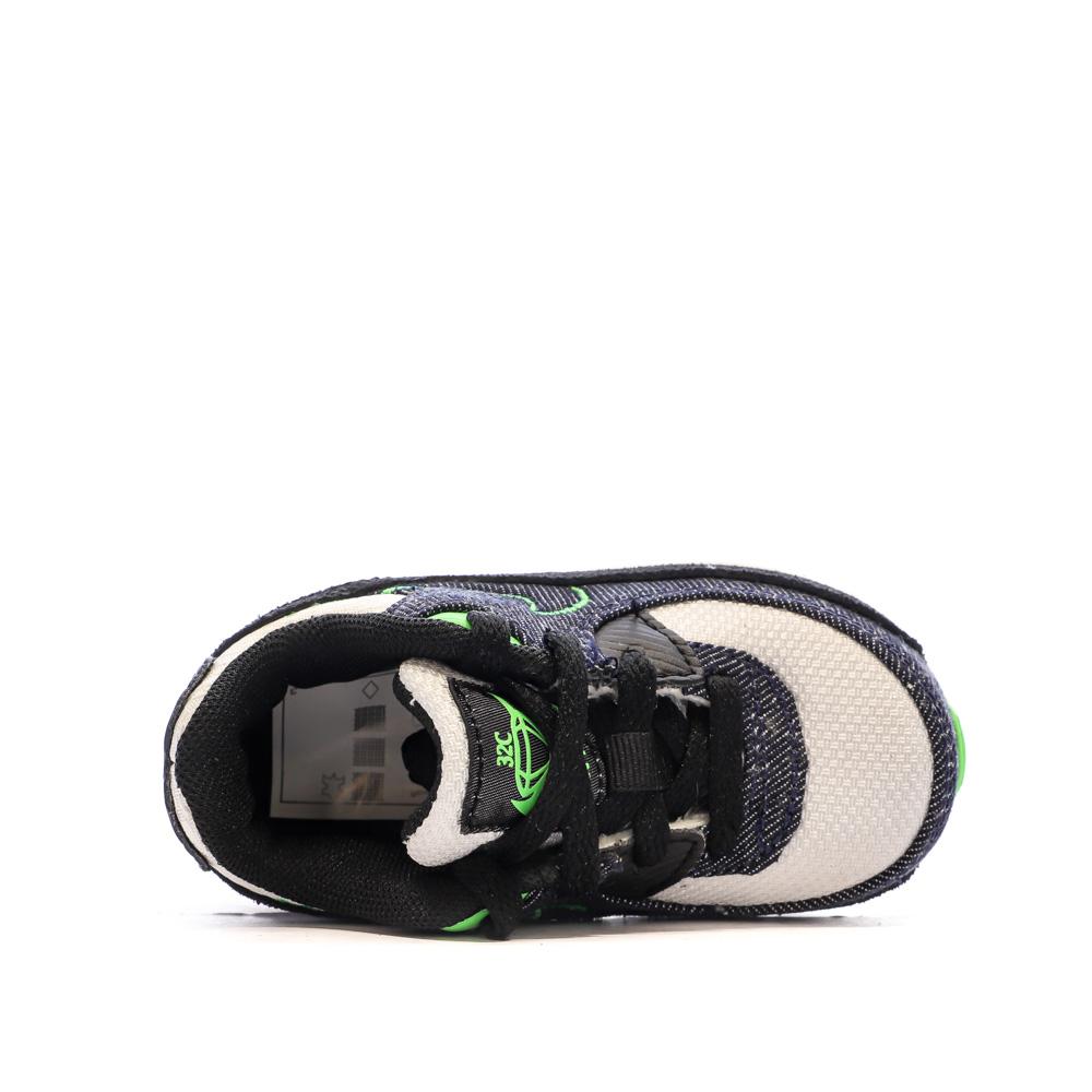 Nike Baskets Blanc/Noir Garçon Nike Air Max 90