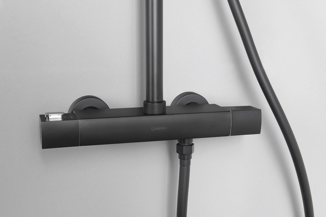 Sapho Pirenei thermostatische regendouche zwart