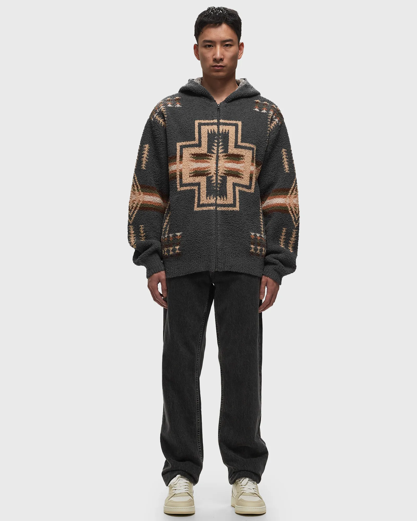 Pendleton ZIP UP HOODIE CHARCOAL HARDING