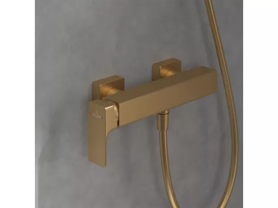 Mitigeur mécanique douche VILLEROY ET BOCH Subway 3.0 + Ensemble de douche Verve Showers 3 jets Or brossé