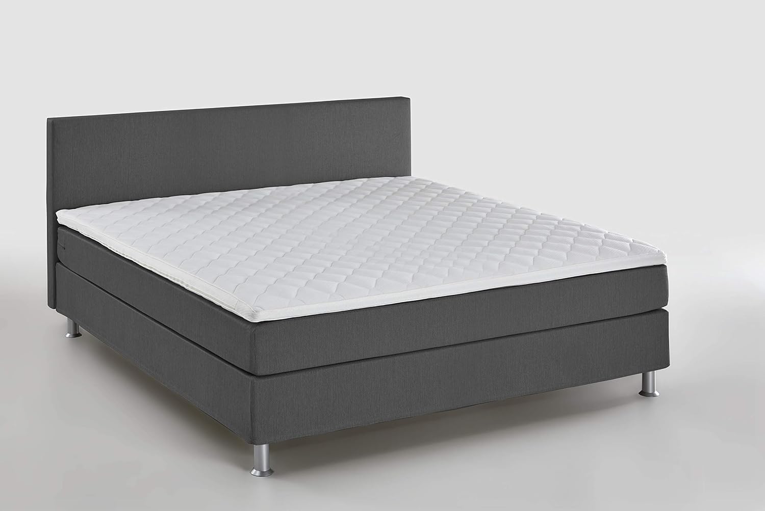 Atlantic Home Collection EDISON Boxspringbett Stoff, Liegefläche 180 x 200 cm, grau