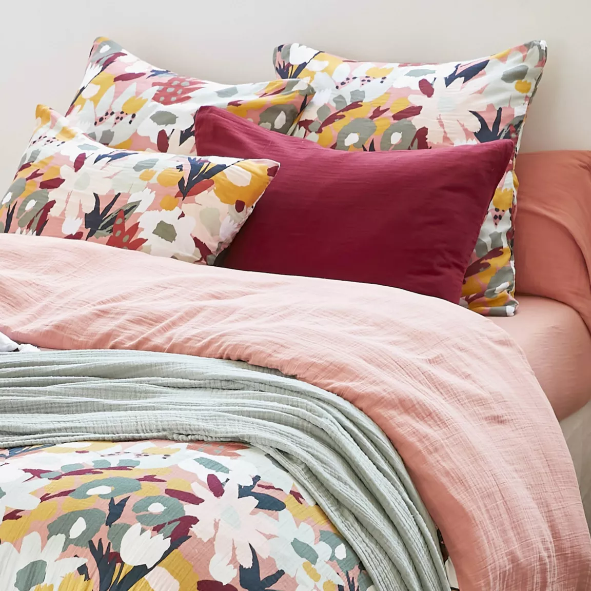 Housse de couette gaze de coton (240 x 220 cm) Azel Multicolore