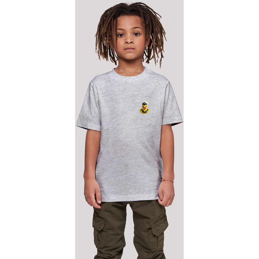 F4NT4STIC T-Shirt Rubber Duck Captain TEE UNISEX heather grey
