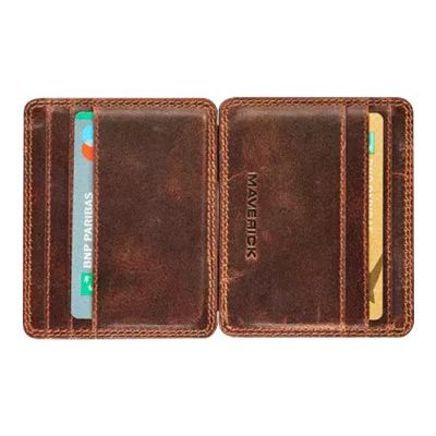 Maverick The Original - Portefeuille Magic RFID avec porte-cartes - cuir