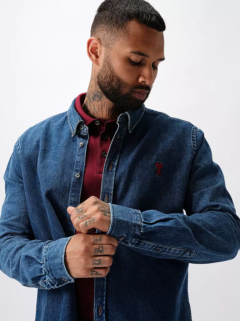 AMI PARIS Jeanshemd  blau