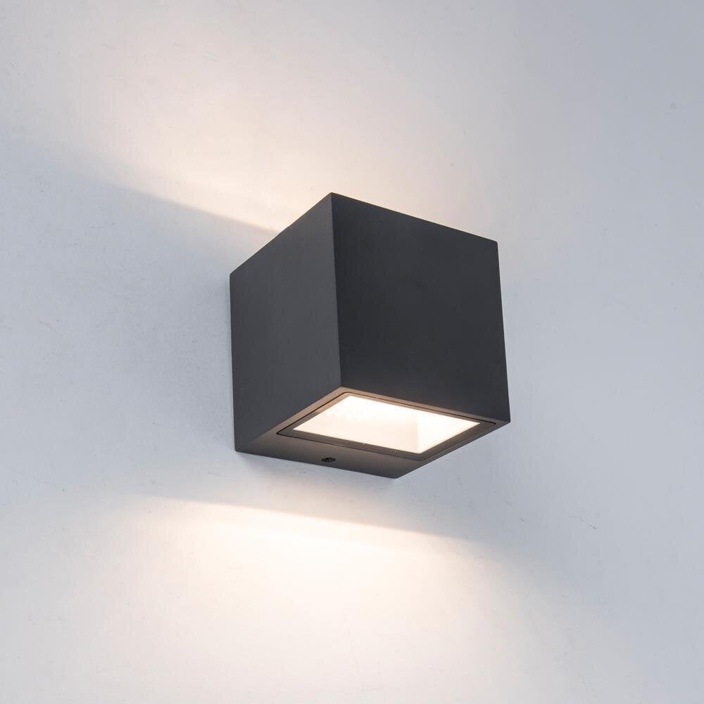 Gemini LED wandlamp in antraciet, 9W, 800lm, IP54