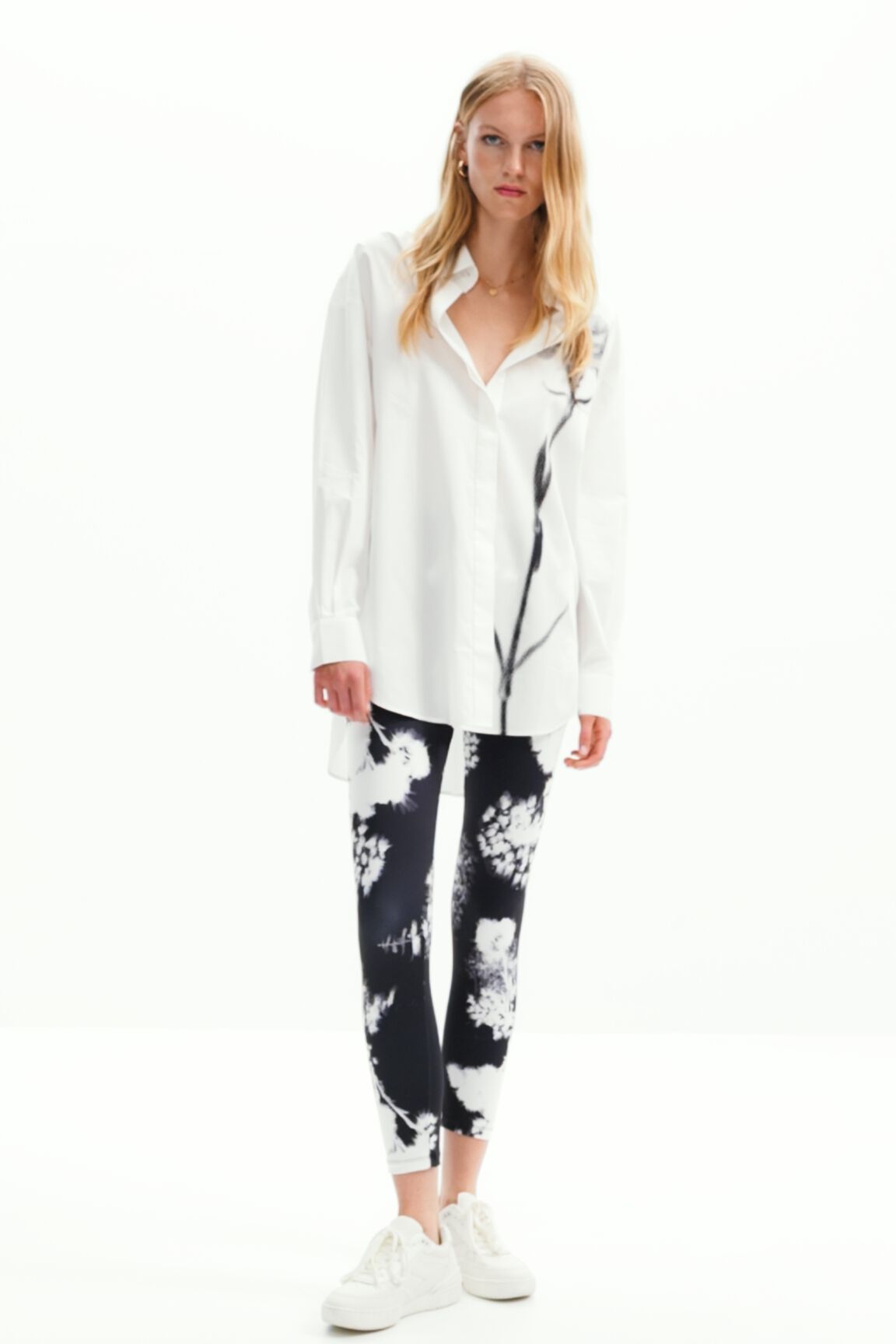 Chemise oversize fleur