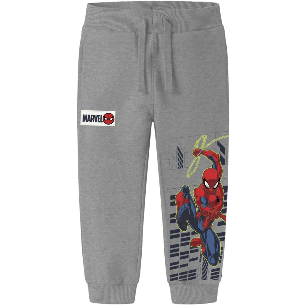 Køb Name It Grey Melange Nmmdion Spider Nreg Swe Bukser Unb Mar