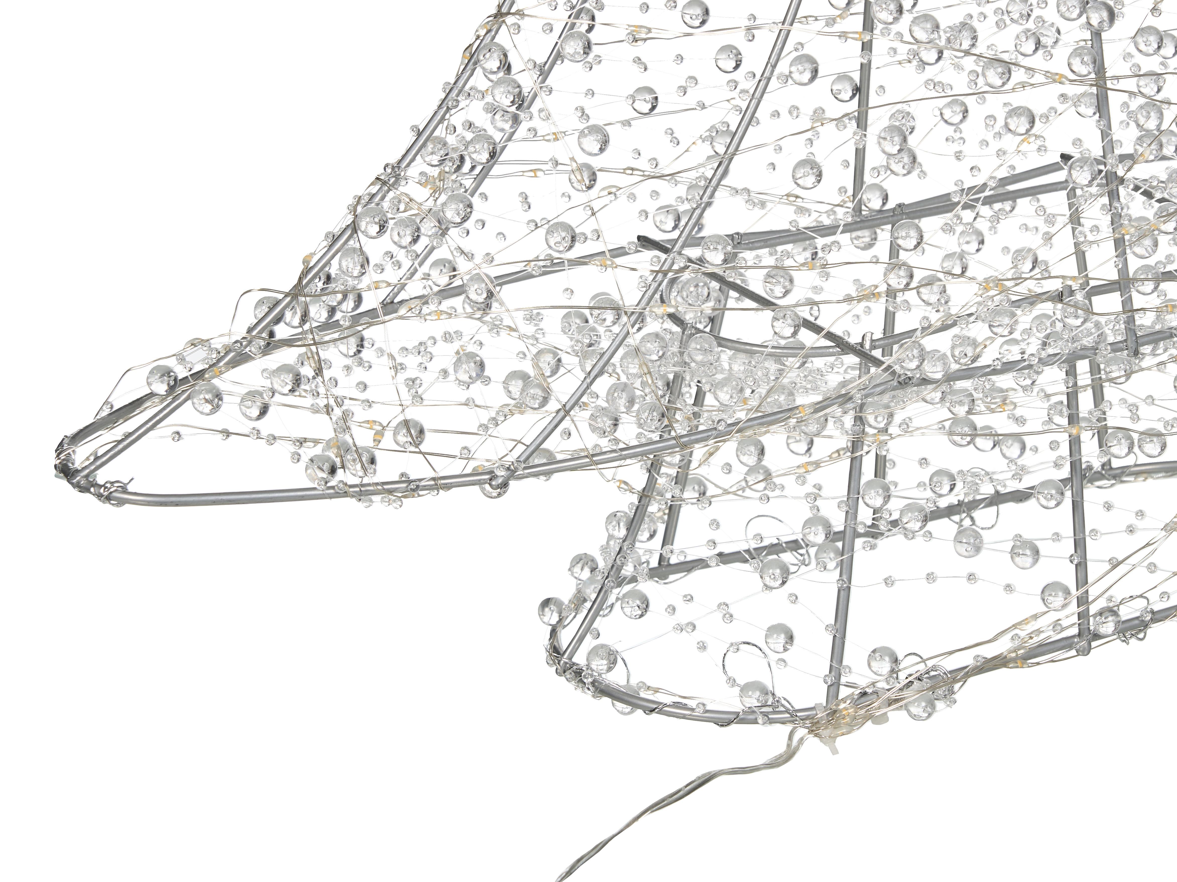 Buitendecoratie LED BLONDUOS Kerstboom 60 cm Zilver