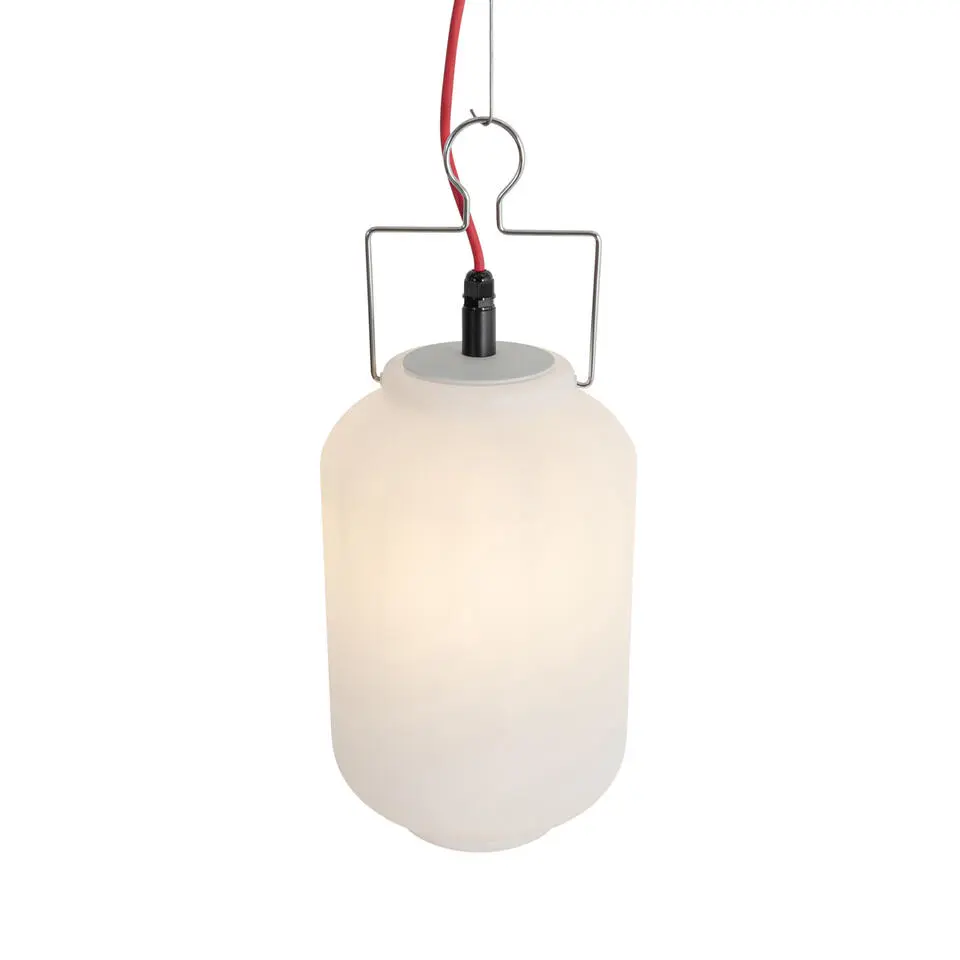 Qazqa hanglampen buiten pion wit e27