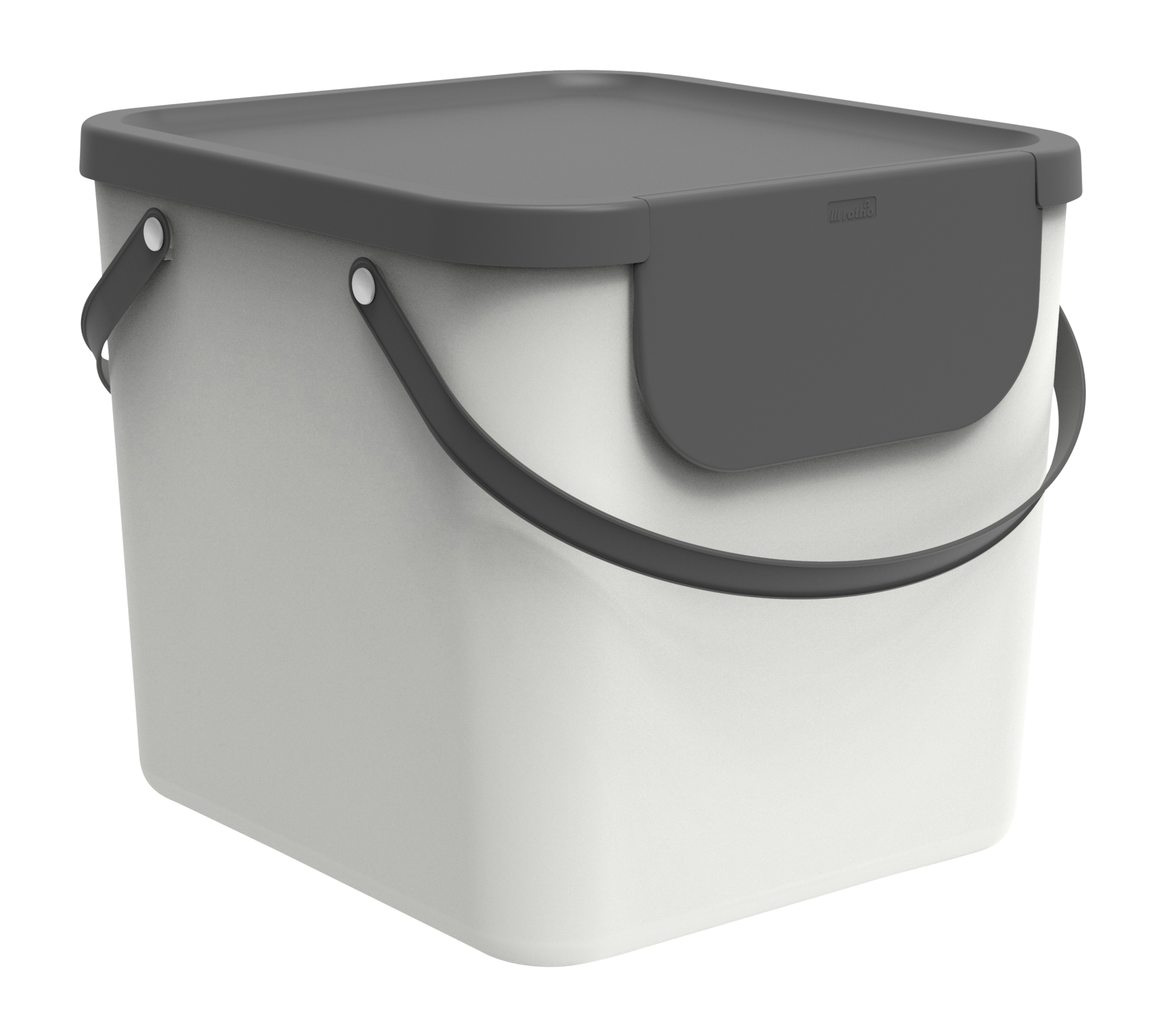 rotho Recycling-Mülleimer ALBULA 40 Liter Mistletoe White
