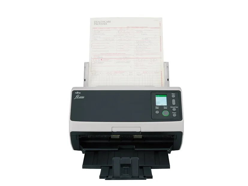 Ricoh fi-8190 - Dokumentscanner - Dual CIS - Duplex - 216 x 355.6 mm - 600 dpi x 600 dpi - op til 90 ppm (mono) / op til 90 ppm (farve) - ADF (100 ark) - op til 13000 scanninger pr. dag - USB 3.2 Gen 1, Gigabit LAN