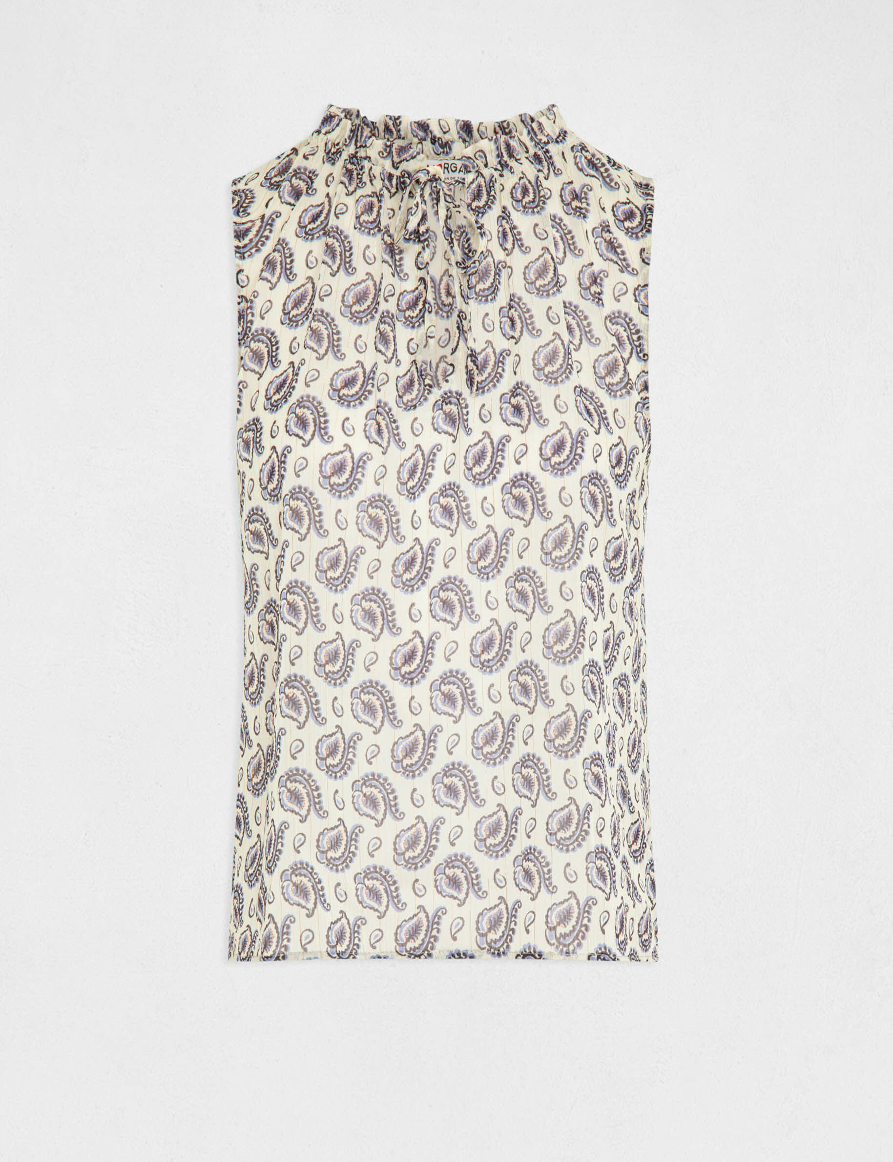 Blouse sans manches imprimé végétal multico femme - multico